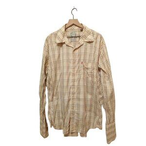 PEPE Jeans London Vintage Yellow Plaid Western Style Button Down Sz 2XL